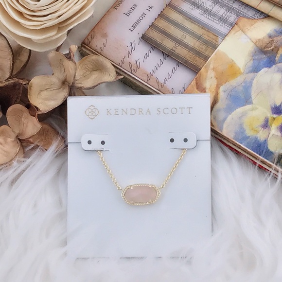 KENDRA SCOTT • Gold Rose Quartz Elisa Necklace - Picture 3 of 5